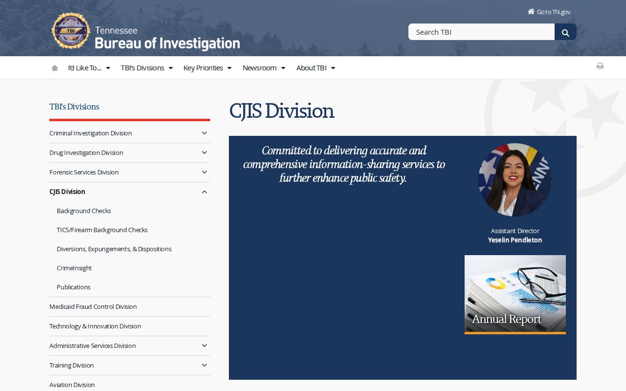 Humphreys County active warrant search limits, TBI criminal justice systems explanation