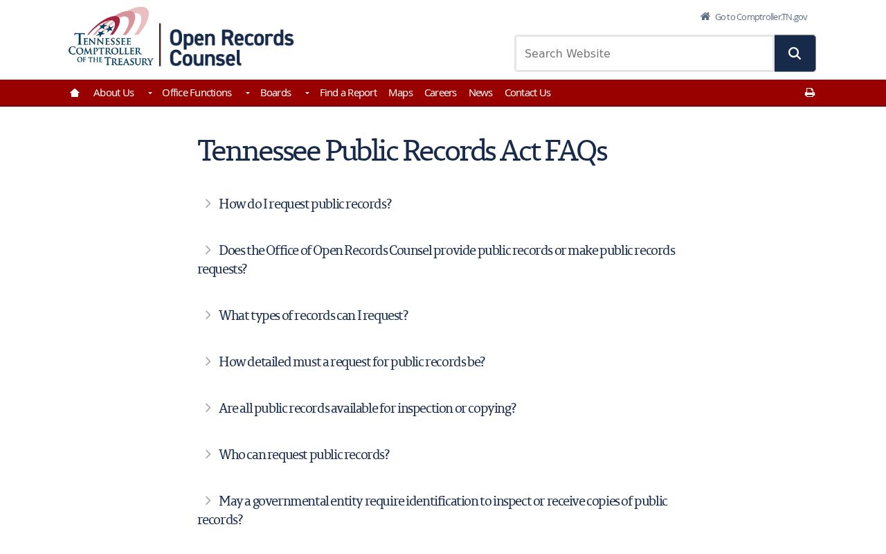 Humphreys County warrant records, Tennessee public records request guidance