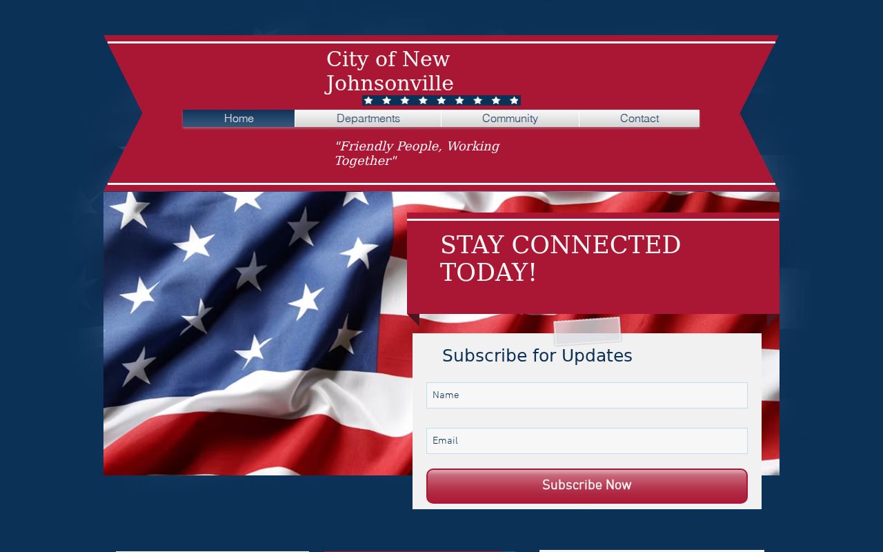 New Johnsonville warrant records routing, official city homepage and public notices